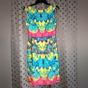 MUSE Multi-Colored Sleeveless V-Neck Dress 4